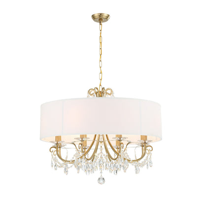 Crystorama Othello 8 Light Vibrant Gold Chandelier 6628-VG-CL-MWP