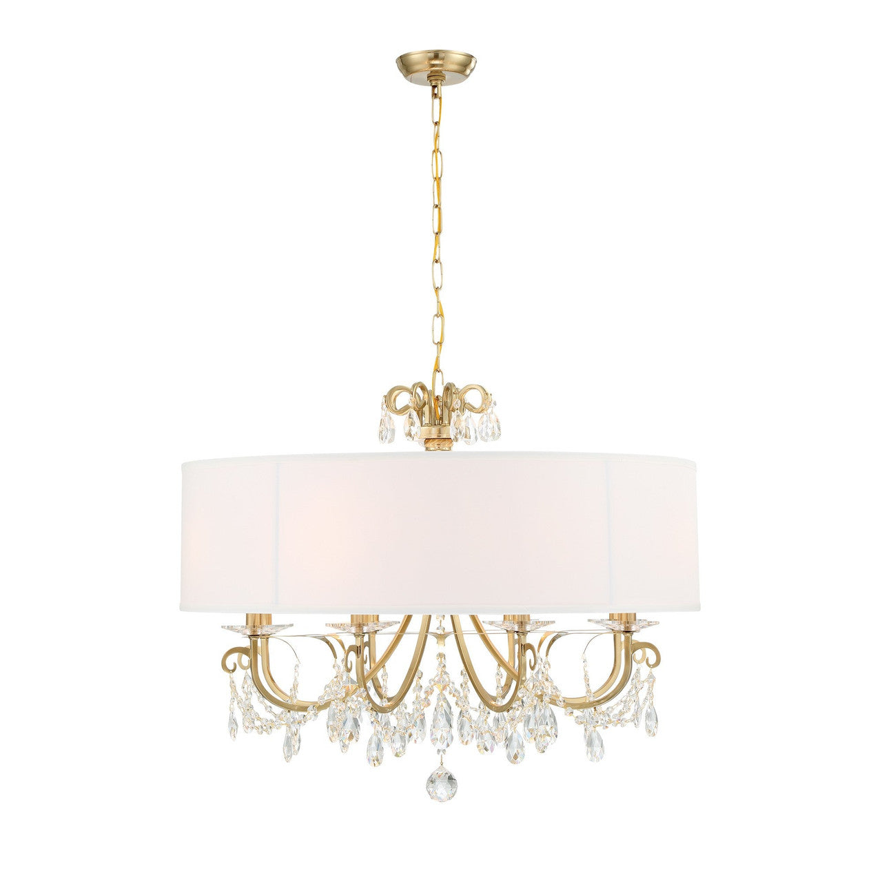 Crystorama Othello 8 Light Vibrant Gold Chandelier 6628-VG-CL-MWP