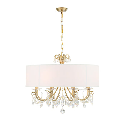 Crystorama Othello 8 Light Vibrant Gold Chandelier 6628-VG-CL-MWP