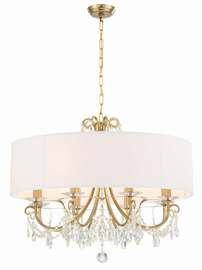 Crystorama Othello 8 Light Vibrant Gold Chandelier 6628-VG-CL-MWP