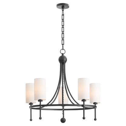 Quorum  Lee Boulevard 5 Light Bead Chandlier - Matte Black 664-5-59