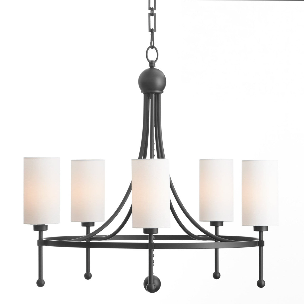 Quorum  Lee Boulevard 5 Light Bead Chandlier - Matte Black 664-5-59