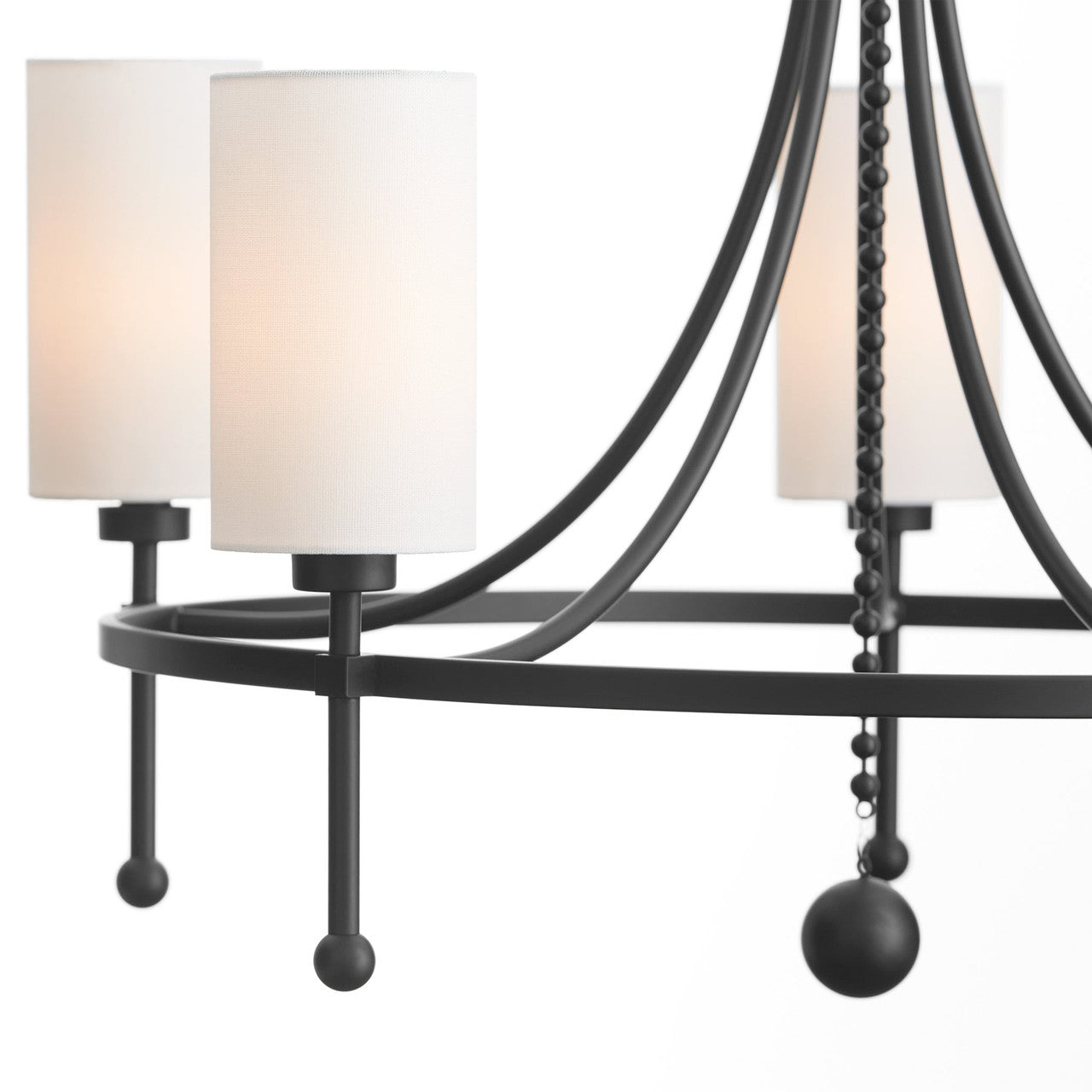 Quorum  Lee Boulevard 5 Light Bead Chandlier - Matte Black 664-5-59