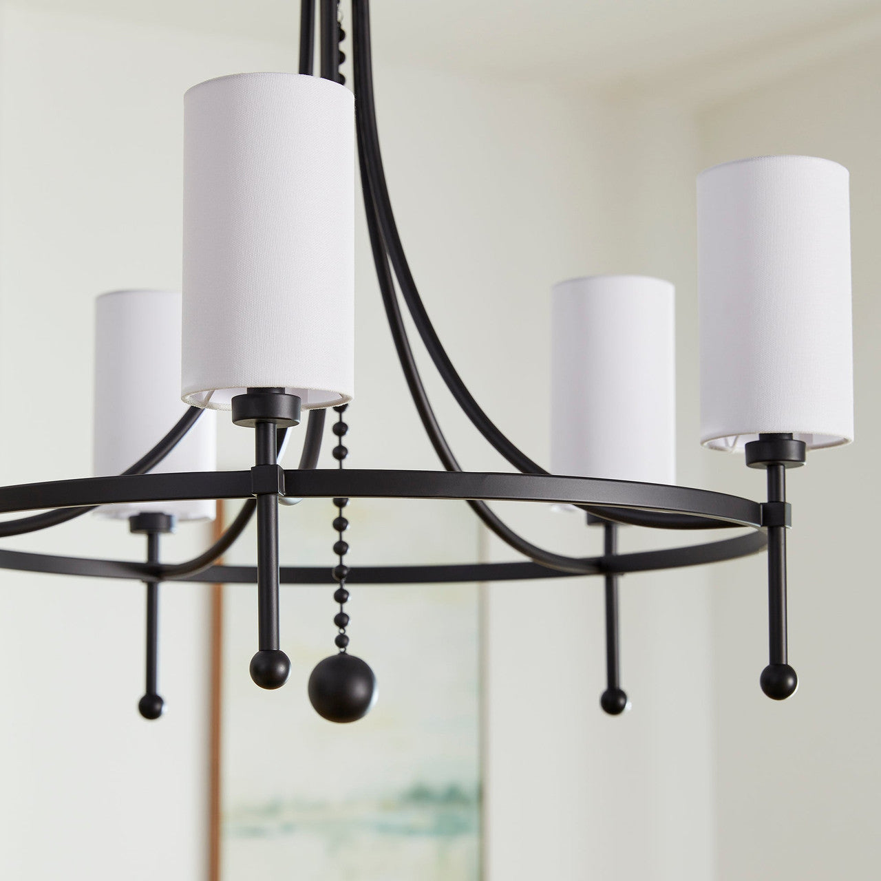 Quorum  Lee Boulevard 5 Light Bead Chandlier - Matte Black 664-5-59