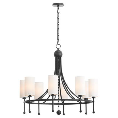 Quorum  Lee Boulevard 8 Light Bead Chandlier - Matte Black 664-8-59