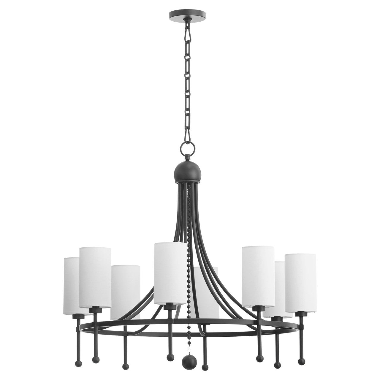 Quorum  Lee Boulevard 8 Light Bead Chandlier - Matte Black 664-8-59