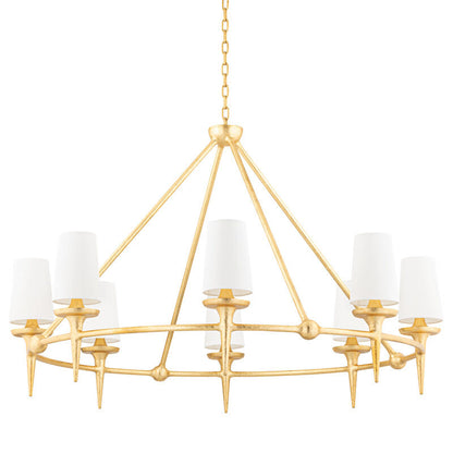 Hudson Valley Lighting Torch Chandelier in Gold Leaf 6648-GL