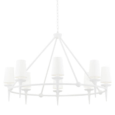 Hudson Valley Lighting Torch Chandelier in White Plaster 6648-WP