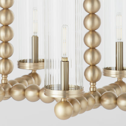 Quorum  Lee Boulevard 6 Light Linear - Aged Brass 665-6-80