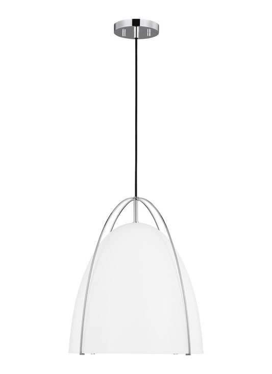 Visual Comfort Studio Sean Lavin Norman Modern 1 Light Pendant in Chrome VCS-6651801-05