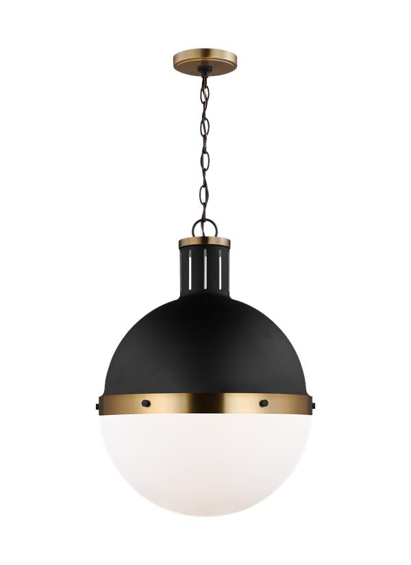 Visual Comfort Studio Thomas O'Brien Hanks One Light Large Pendant in Midnight Black 6677101-112