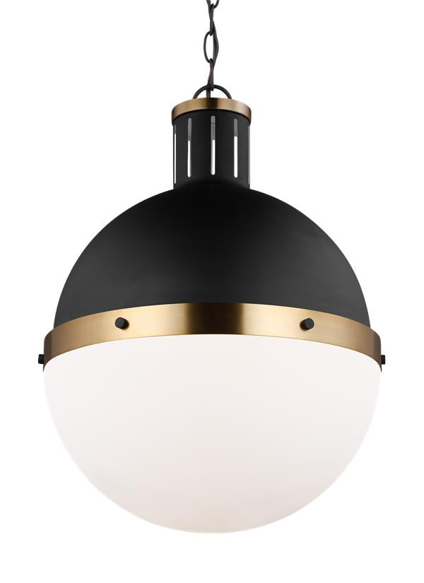 Visual Comfort Studio Thomas O'Brien Hanks One Light Large Pendant in Midnight Black 6677101-112