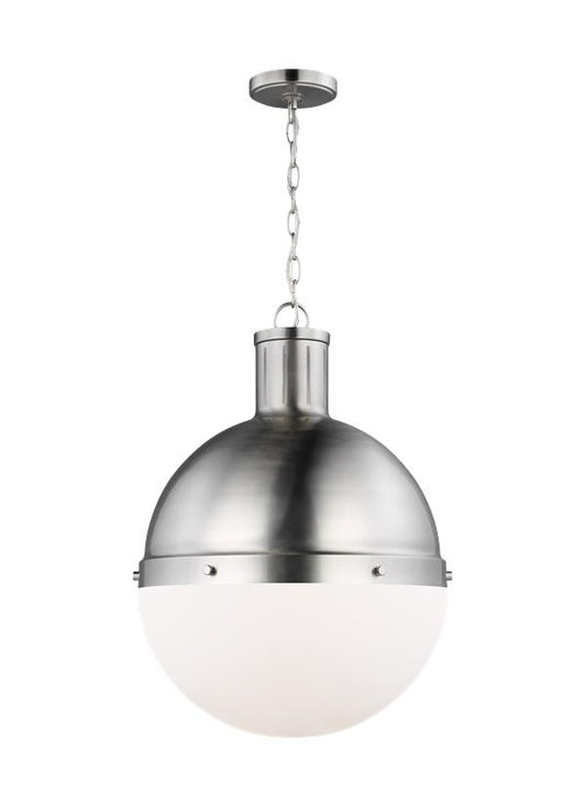 Visual Comfort Studio Thomas O'Brien Hanks One Light Large Pendant in Brushed Nickel 6677101-962