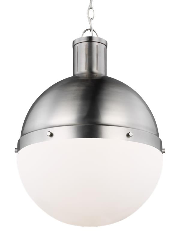 Visual Comfort Studio Thomas O'Brien Hanks One Light Large Pendant in Brushed Nickel 6677101-962