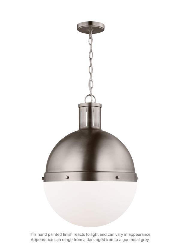 Visual Comfort Studio Thomas O'Brien Hanks One Light Large Pendant in Antique Brushed Nickel 6677101EN3-965