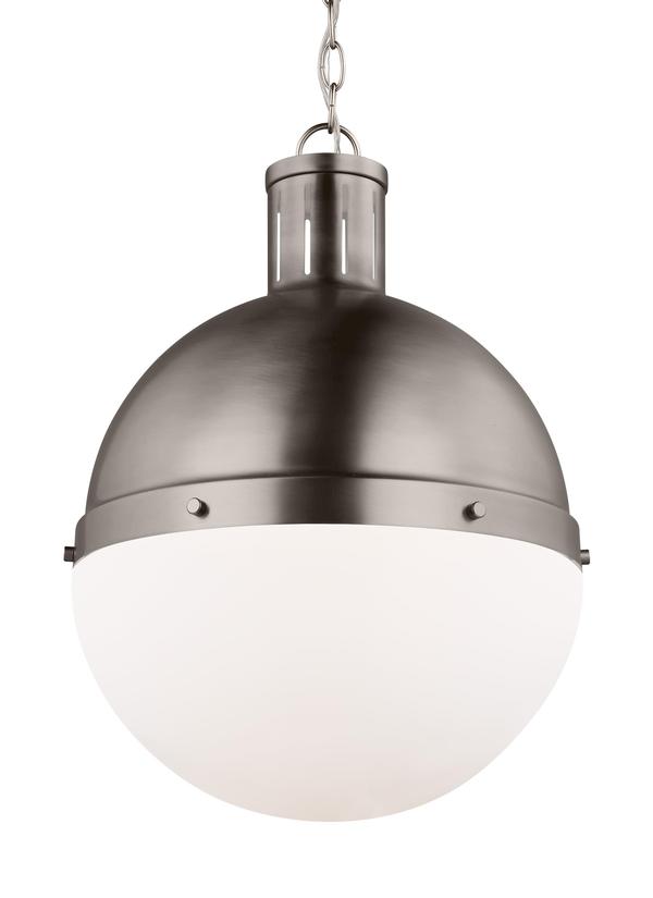 Visual Comfort Studio Thomas O'Brien Hanks One Light Large Pendant in Antique Brushed Nickel 6677101EN3-965