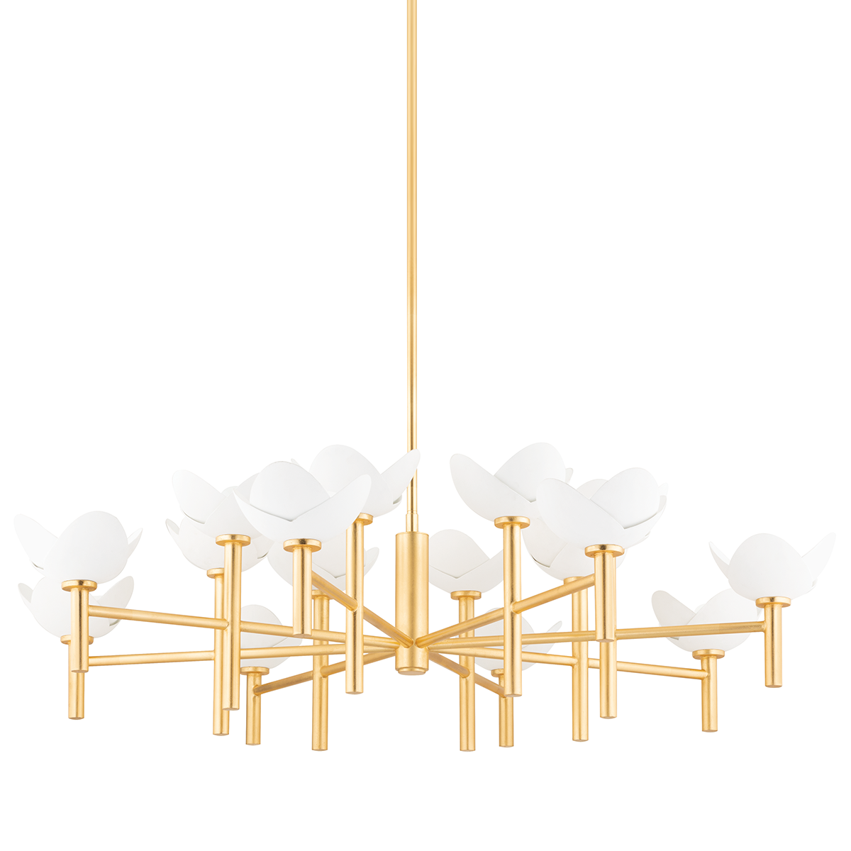 Hudson Valley Lighting Dawson Chandelier in Gold Leaf/white Plaster 3051-GL/WP