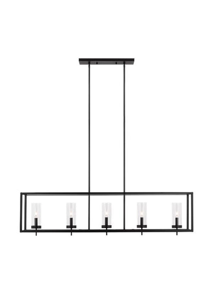 Visual Comfort Studio Sean Lavin Zire Five Light Island Pendant in Midnight Black 6690305-112