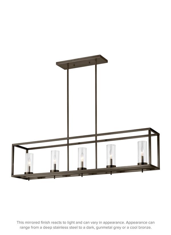 Visual Comfort Studio Sean Lavin Zire Five Light Island Pendant in Brushed Oil Rubbed Bronze 6690305-778