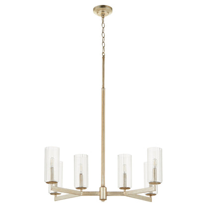 Quorum Merrick Chandelier in Aged Silver Leaf 674-6-60