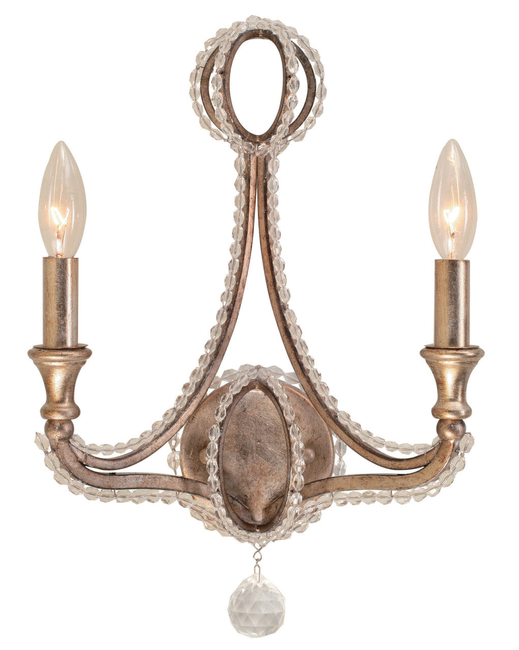 Crystorama Garland 2 Light Distressed Twilight Wall Mount 6762-DT