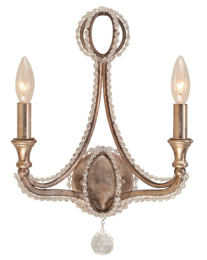 Crystorama Garland 2 Light Distressed Twilight Wall Mount 6762-DT