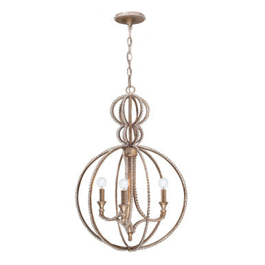 Crystorama Garland 3 Light Distressed Twilight Mini Chandelier 6765-DT