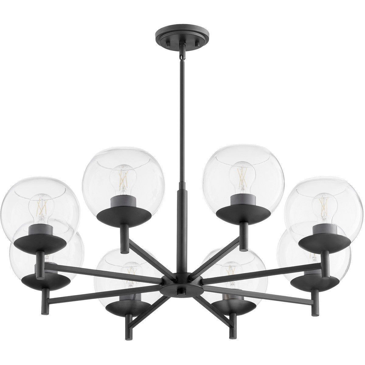 Quorum Lyon Chandelier in Matte Black  678-8-59