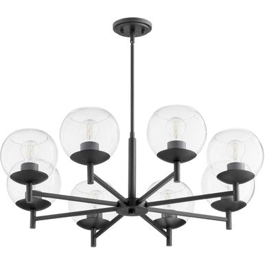 Quorum Lyon Chandelier in Matte Black  678-8-59