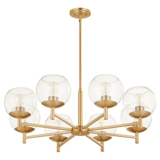 Quorum Lyon Chandelier in Aged Brass 678-8-80