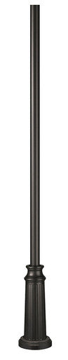 Hinkley Lighting 8 Foot Surface Mount Post (Anchor Base) Black 6808BK