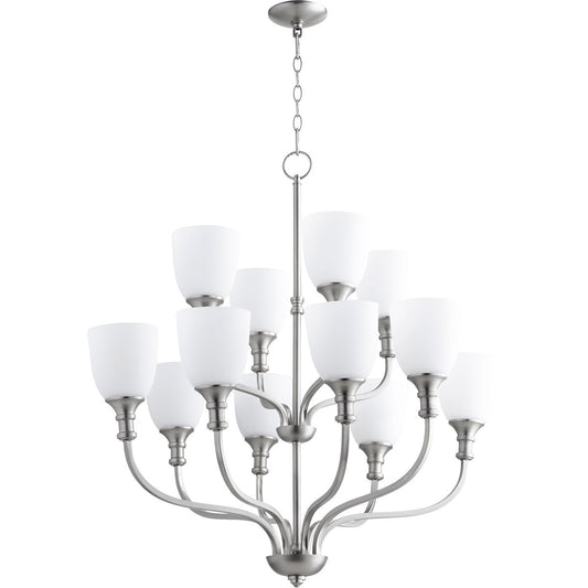 Quorum Richmond Chandelier in Satin Nickel 6811-12-65