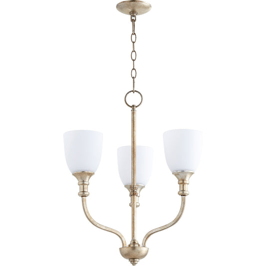 Quorum Richmond Chandelier in Aged Silver Leaf 6811-3-60