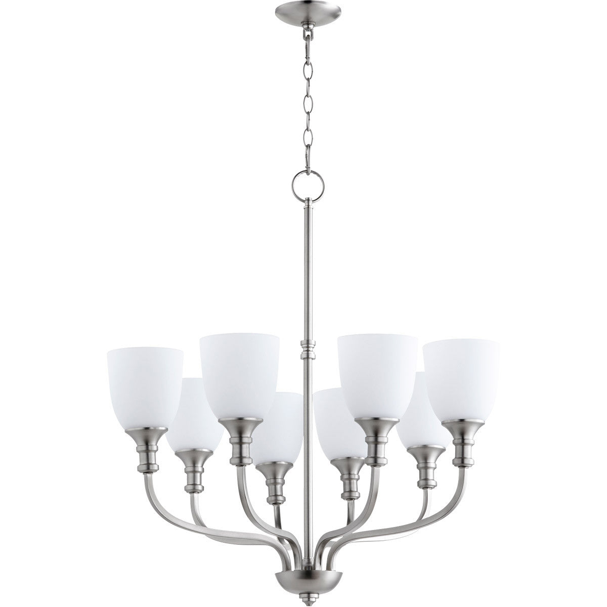 Quorum Richmond Chandelier in Satin Nickel 6811-8-65