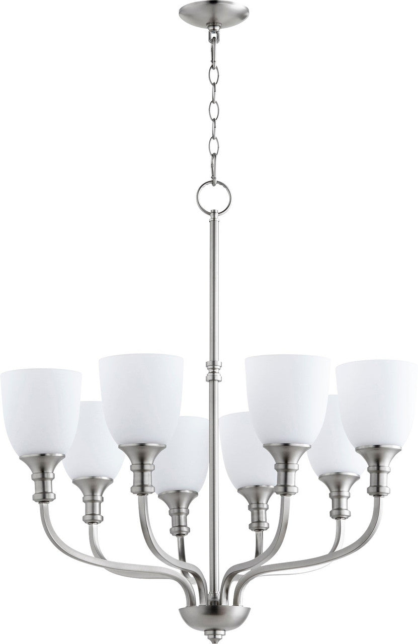 Quorum Richmond Chandelier in Satin Nickel 6811-8-65