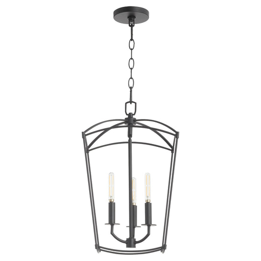 Quorum  Mantle 3 Light Entry - Matte Black 6812-3-59