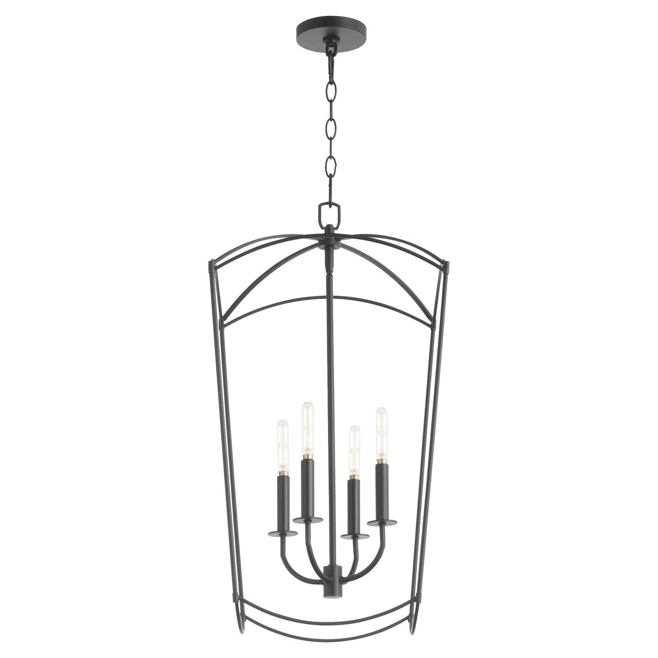 Quorum  Mantle 4 Light Entry - Matte Black 6812-4-59