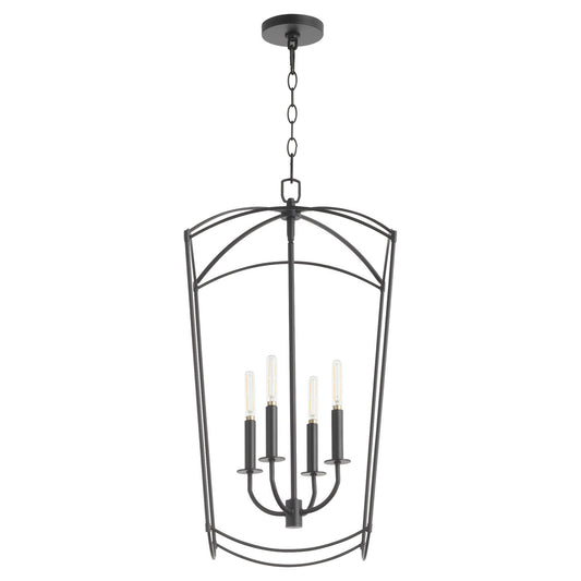 Quorum  Mantle 4 Light Entry - Matte Black 6812-4-59