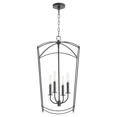 Quorum  Mantle 4 Light Entry - Matte Black 6812-4-59