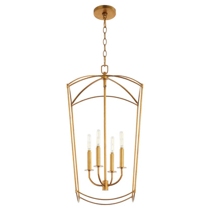 Quorum  Mantle 4 Light Entry - Gold Leaf 6812-4-74