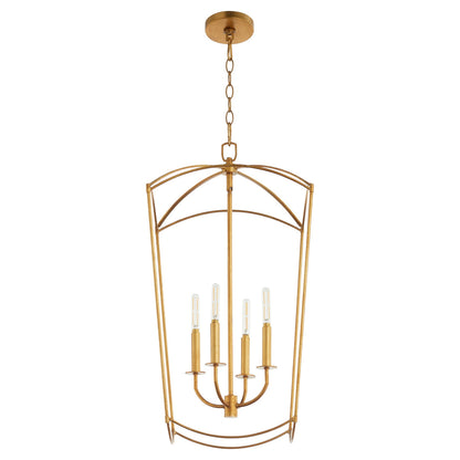 Quorum  Mantle 4 Light Entry - Gold Leaf 6812-4-74