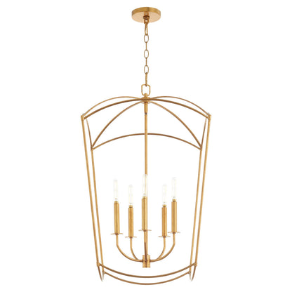 Quorum  Mantle 5 Light Entry - Gold Leaf 6812-5-74