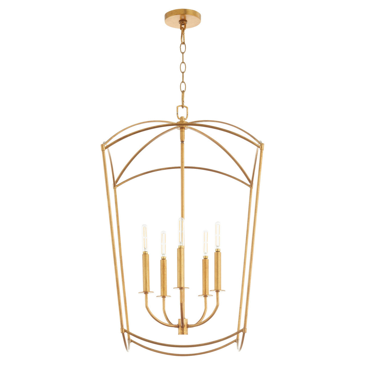 Quorum  Mantle 5 Light Entry - Gold Leaf 6812-5-74