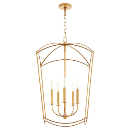 Quorum  Mantle 5 Light Entry - Gold Leaf 6812-5-74