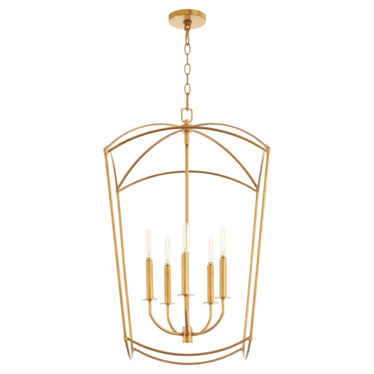 Quorum  Mantle 5 Light Entry - Gold Leaf 6812-5-74