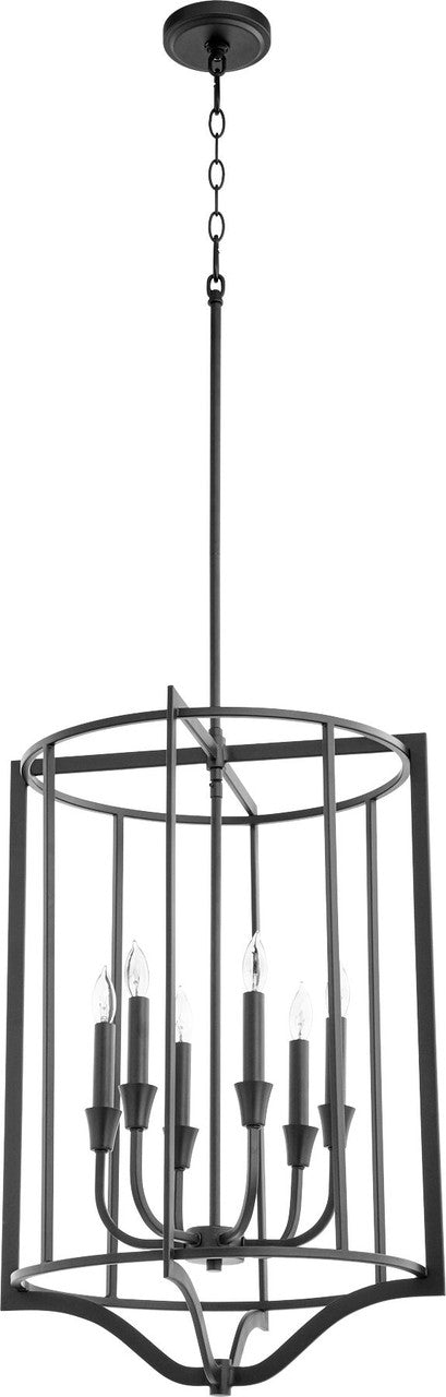 Quorum Marquee Pendant in Textured Black 6814-6-69