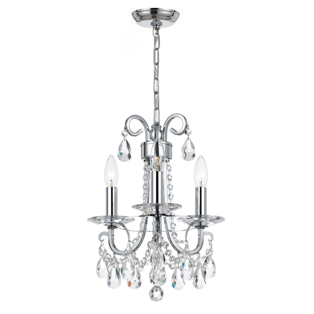 Crystorama Othello 3 Light Clear Crystal Polished Chrome Mini Chandelier 6823-CH-CL-MWP