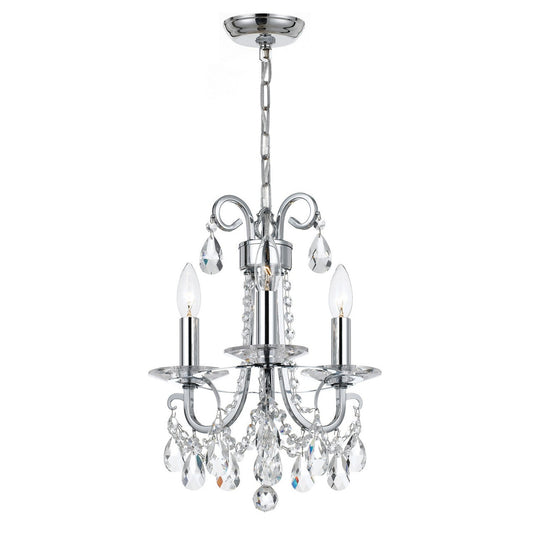 Crystorama Othello 3 Light Clear Crystal Polished Chrome Mini Chandelier 6823-CH-CL-MWP