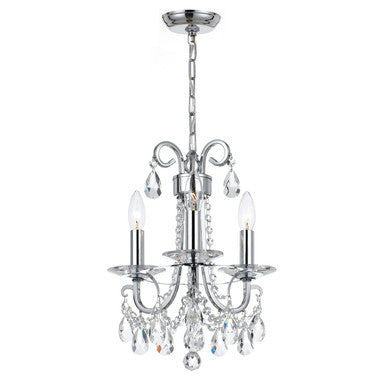 Crystorama Othello 3 Light Clear Crystal Polished Chrome Mini Chandelier 6823-CH-CL-MWP