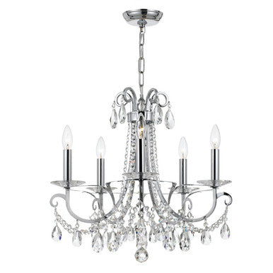 Crystorama Othello 5 Light Clear Crystal Polished Chrome Chandelier 6825-CH-CL-MWP